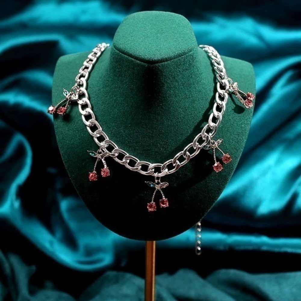3/$30 🤍 Cherry Charm Choker